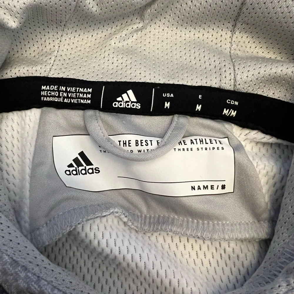 Adidas‎ Hoodie Men Medium Gray Excellent Climalite Honeycomb Textured Pullover